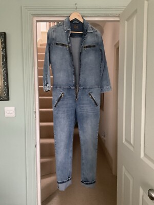 Donna Ida Dolly The Flight Suit Denim Jumpsuit Boilersuit Medium UK