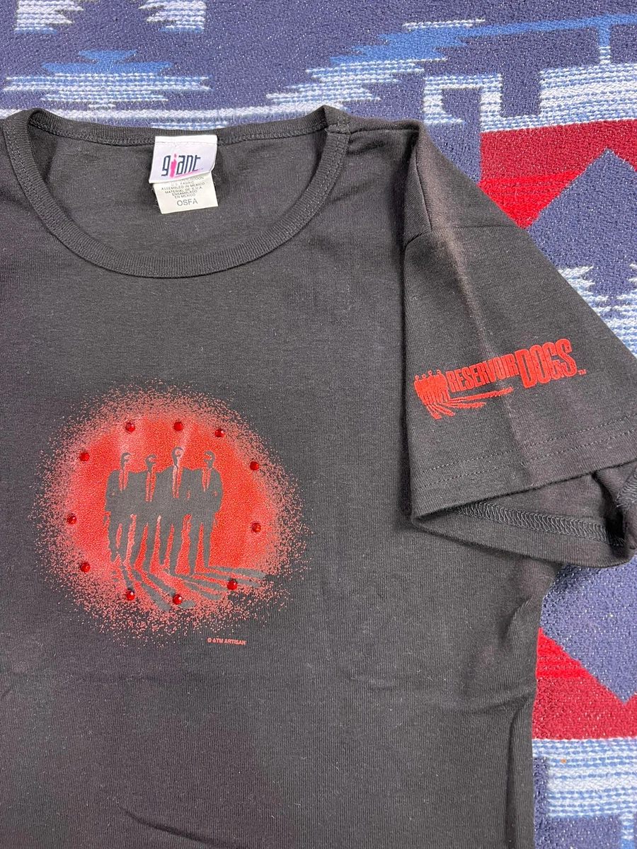 Womens Vintage 90s Reservoir Dogs Shirt Movie Promo Sz S/M Giant Tag Bejeweled