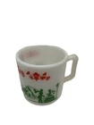 Old Vintage Hazel Atlas Tom & Jerry White Milk Glass Christmas Egg Nog Mug Cup