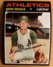 1971 Topps Gene Tenace Baseball Card #338 Athletics Low-Grade