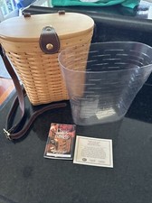 Longaberger Purse Large 2000 Saddlebrook Purse With Protector NWOT