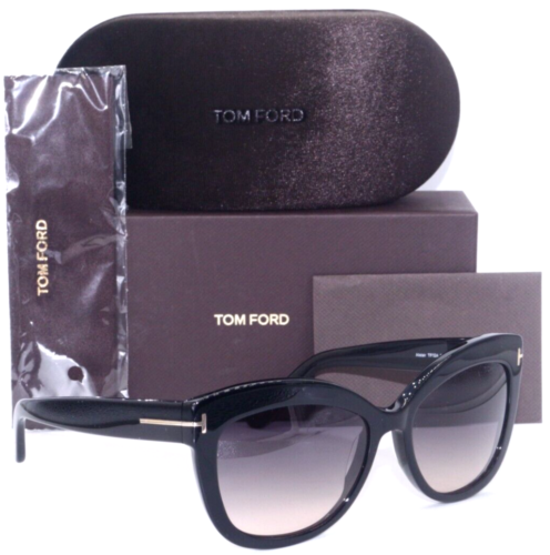 NEW TOM FORD ALISTAIR TF 524 01B BLACK W/ GREY GRADIENT LENSES SUNGLASSES 56-16 - Picture 1 of 4