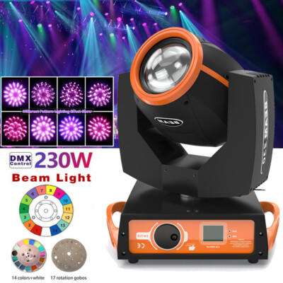230W 7R Zoom Moving Head Beam Sharpy Light 8+16 Prism Strobe DMX 16Ch DJ Party