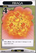 KINGDOM HEARTS TCG Base Set 30/91R FIRAGA Level 4 NM Disney Trading Card ccg