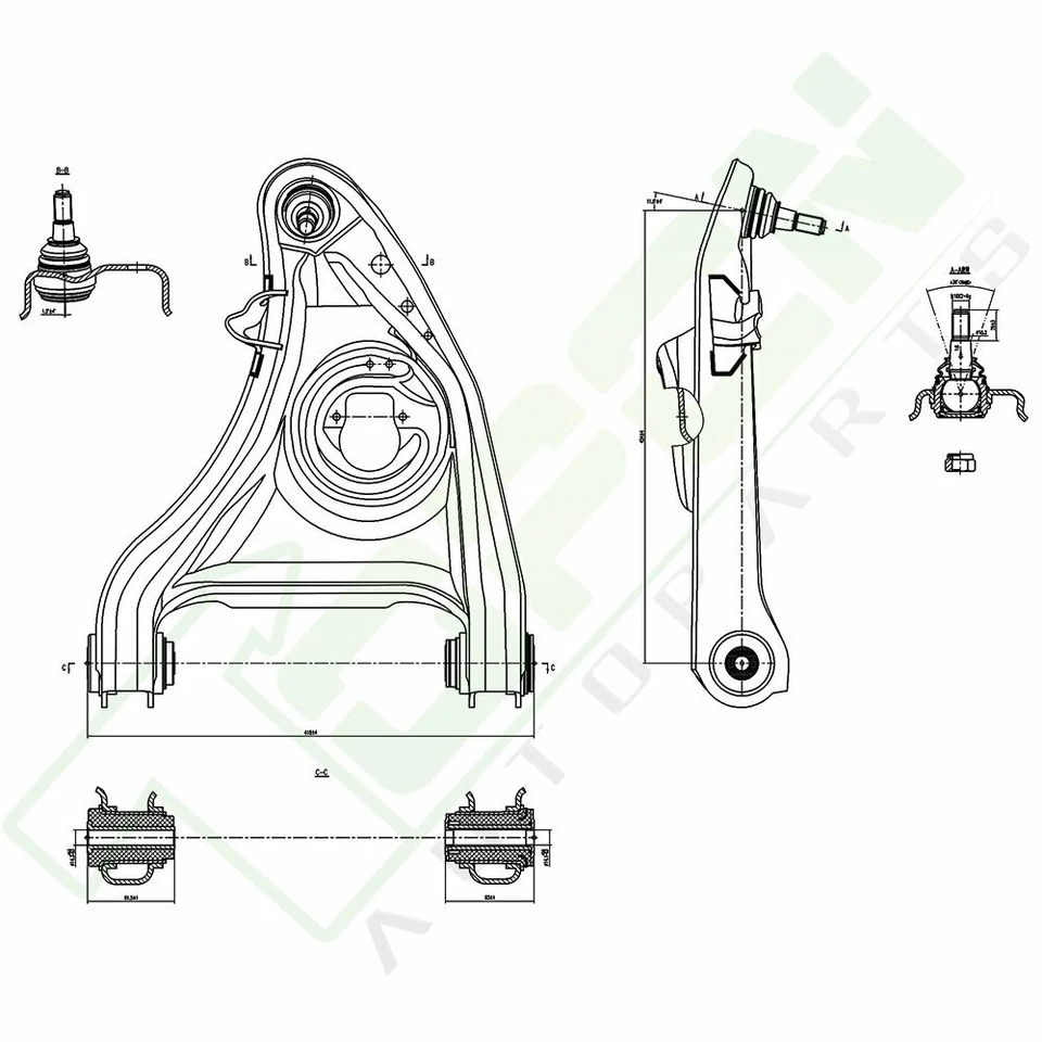12pcs For 1999-2002 Mercury Grand Marquis Complete Front Tie Rod Ends Idler Arms Foto 3 de 4