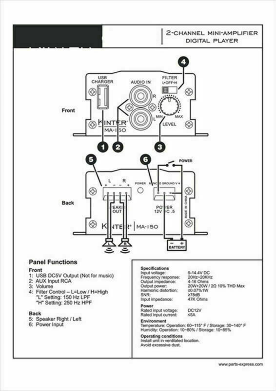 Auto 12V 500W 2Kanal HiFi Stereo Audio Amplifier Verstärker Subwoofer