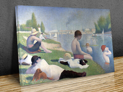 Bathers at Asnières Georges Pierre Seurat mounted canvas print / print only