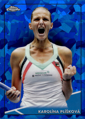 Karolina Pliskova 2021 Topps Chrome Sapphire Tennis Blue Sapphire SP #55