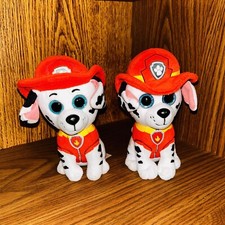   2 TY Beanie Boos "Marshall" Paw Patrol Plush Dalmatian Dog Stuffed animal 6  