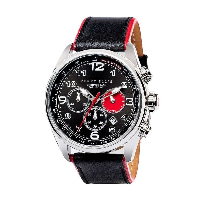 Perry Ellis GT Men's Watch PEW01001-01 Shock Resistant 10ATM Lume