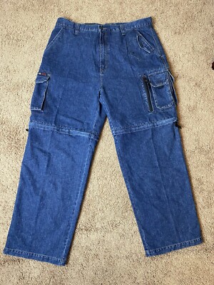 Vintage OTB One Tough Brand Jeans 40X32 Zip Short Rave Skate Y2K Baggy Jnco NWT