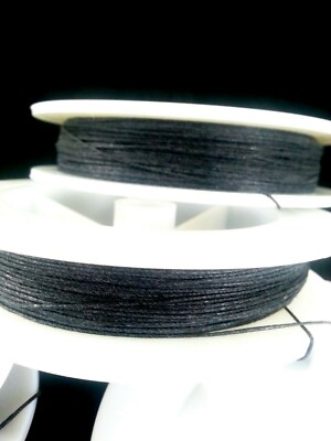 (1) Solid Black Genuine Irish Linen Single Pool Billiard Cue Wrap Spool