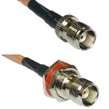 RG400 TNC FEMALE to TNC FEMALE BULKHEAD RF Cable FAST-SHIP LOT