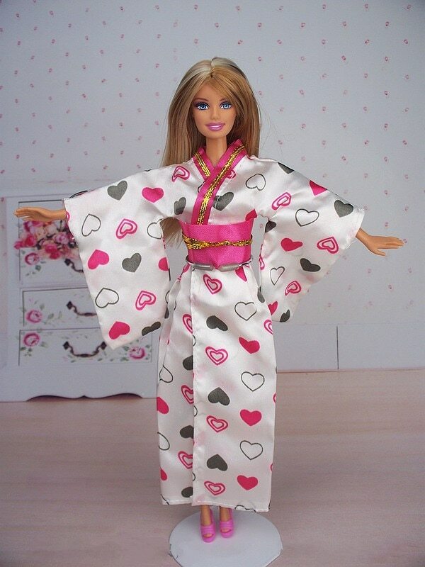 Handmade Fashion Doll Clothes Outfit Japanese Kimono Dress For
