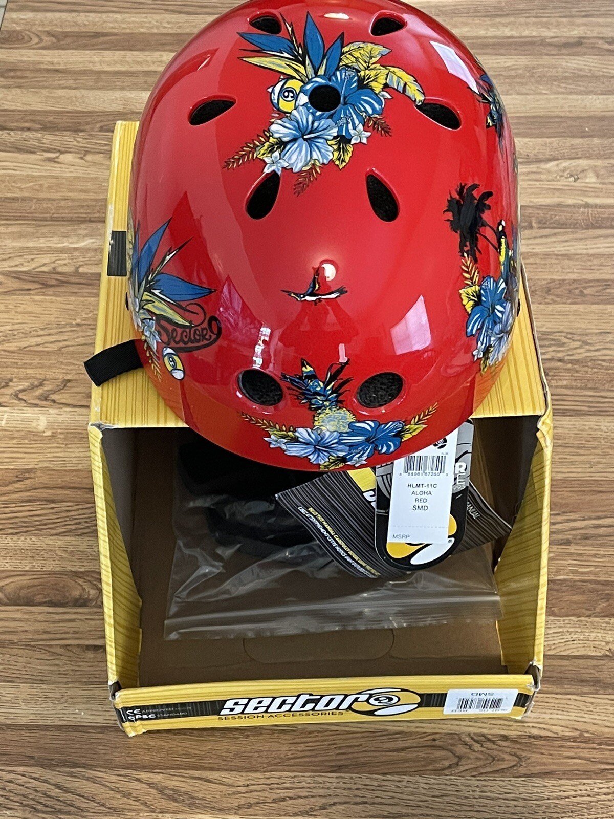 Classic Sector Nine Helmet Aloha Red Size Small NEW