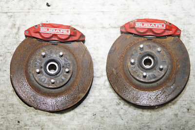 JDM Subaru Impreza WRX STi Forester 4 Pot Piston Brake Calipers Hubs Knuckles