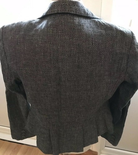 Next Dark Grey Fully Lined Button Front Jacket Size 14 - Picture 3 of 7