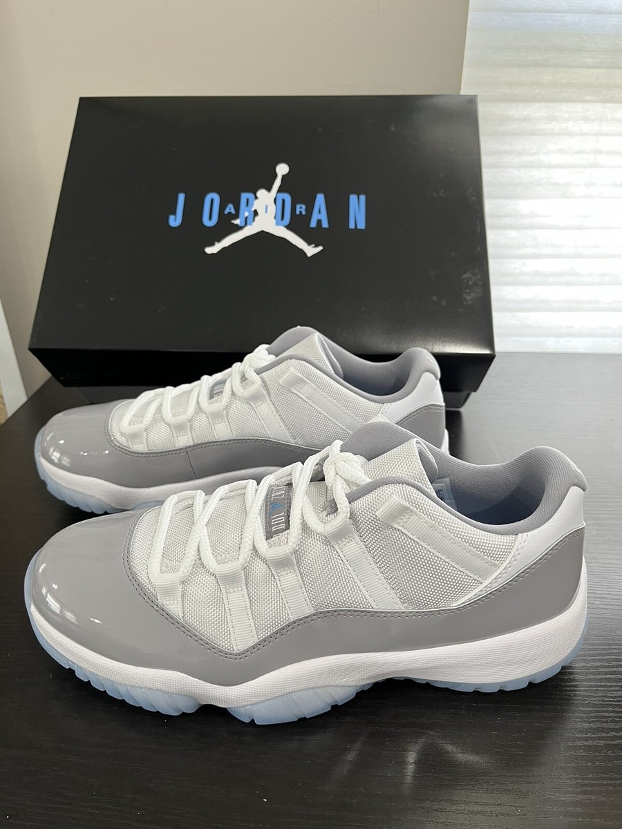 New Nike Air Jordan 11 Retro Low White Cement Grey Men's Size 9.5