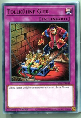 Yu-GI-OH Tollkühne Gier Rare TAMA-DE057