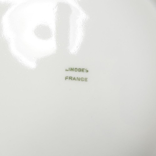 4 Limoges France Mint Green Gold Mid Century Deco Luncheon Salad Plates 9" - Picture 6 of 6