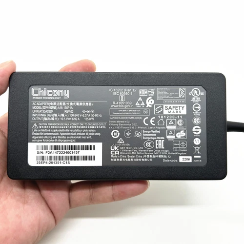 Chicony 19.5V 6.92A 135W Charger for MSI GV62 8RC-059AU Laptop 5.5*2.5mm Adapter - Picture 2 of 8