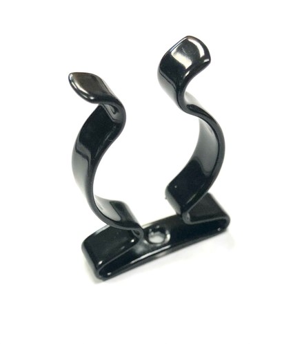 5 Clips Terry Ressort Acier Avec Gaine Plastique Noire – Diamètre 13mm
