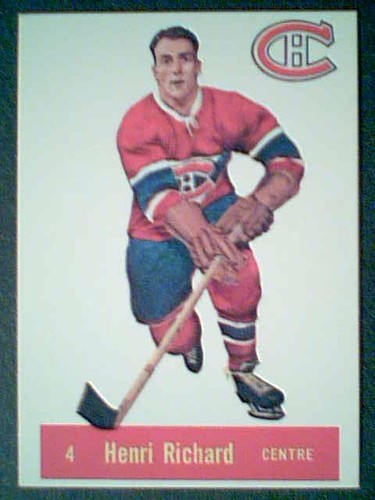 Henri Richard #4 1957 Parkhurst card