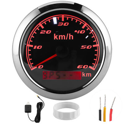 85mm Boot Auto Motorrad Wasserdicht GPS Tacho Odometer 60KM/H Odometer