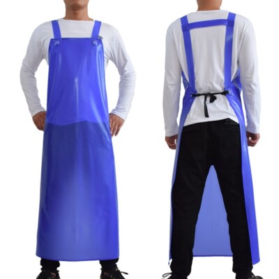 PVC Waterproof Apron Oversleeve Oil Resistant Butcher Aquatic Shop ...