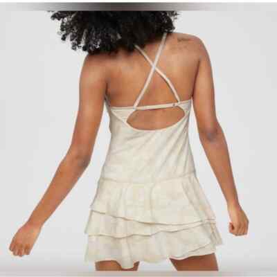 aerie cream dress NWT Aerie Beige Ruched Rib Midi Dress Sz. M, Brand