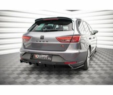 Cup Diffusor Ansatz SCHWARZ für Seat Leon III MK3 FR Sportstourer Heck Splitter 