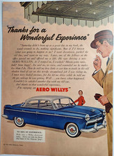 Aero Willys Lark Vintage 1954 Car Ad Magazine Print Automobile Advertising