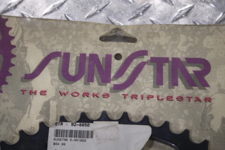1994 KAWASAKI KLX650R SUNSTAR REAR BACK SPROCKET 50T 1093 7075-T6 K-1093WKS N.O. - Image 2 of 4