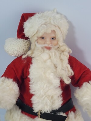 VINTAGE ORINGNAL WAX SANTA DOLL 15'' BY BOBI LANGKAU RARE 