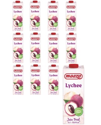 12x Litschi Juice Drink 1L Saft Getränk Tropical Smoothie Lychee Früchte