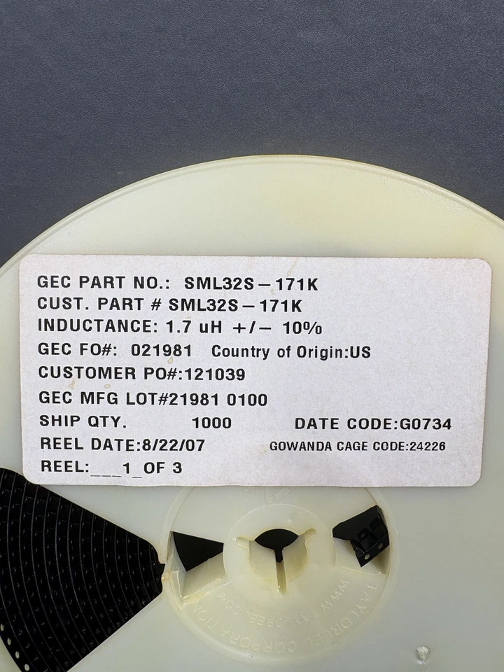 250 Stück SML32S-171K 1,7uH ±10% SMD Chip Induktivität Oberflächenmontage - Bild 2 von 4