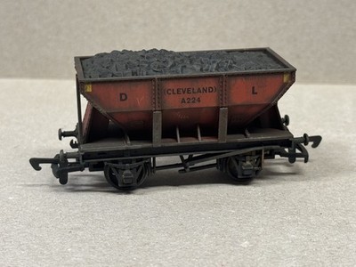 Dapol B707 Spurweite OO rot 12t Erzbehälter - Dorman langer Cleveland Wagon - verwittert