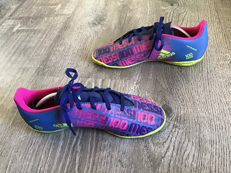 Adidas молодежи Месси Junior X Speedflow 4 размер 6 FY6914 крытый футбол обувь - Изображение 4 из 4