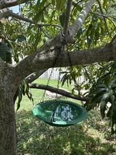 Heavy Duty 10" Hanging Bird Bath with Rust-Proof Chains Outdoor Garden Decoratio