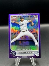 2022 Topps Chrome Update Edward Cabrera RC Purple Refractor #USC87 Marlins