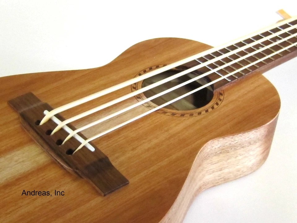 APC Professional Ukulele Bass Solid Koa Wood w/ Gig Bag - Image 3 of 4