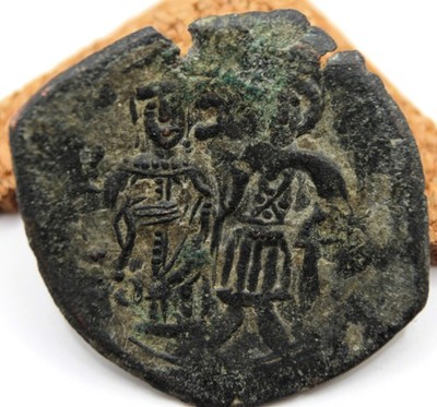 Latin Empire | Crusaders | AE Trachy | 1204-1261 AD | Virgin Mary | St. George