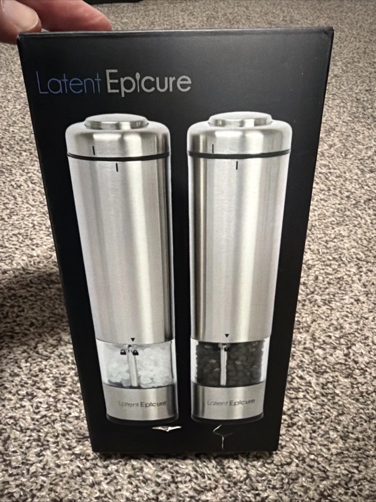 Latent Epicure Battery Operated Salt and Pepper Grinder Set (Pack of 2 Mills)...