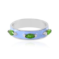 Cavill Ring Sterlingsilber Plattiert 0,44Ct GrüNer Diopsid Marquise Echtschmuck