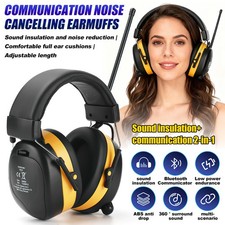 Bluetooth Headphones Hearing Protection Ear Defenders FM Radio Ear Muffs NEW