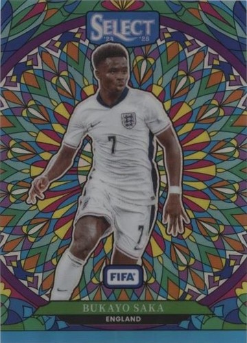 2024-25 Panini Select FIFA England Bukayo Saka Field Level Zebra