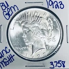 1923 BU UNCIRCULATED SILVER PEACE DOLLAR AUTHENTIC U.S. MINT FREE SHIPPING 3758