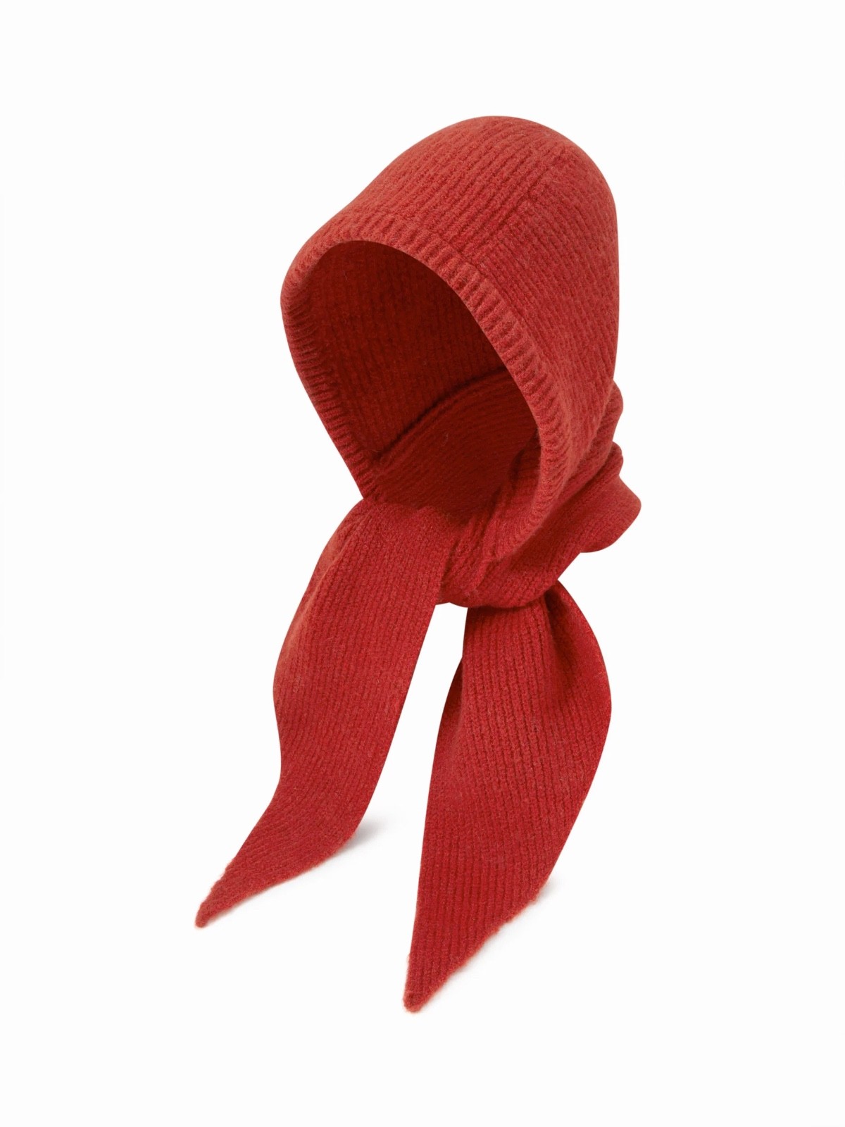 RED KNITTED Winter BALACLAVA HAT CAP SCARF Riding Hood
