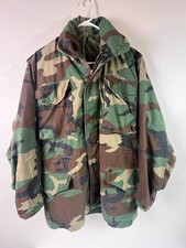 Vintage US Army M65 Field Jacket Small Regular Woodland Camo Cold weather 90s