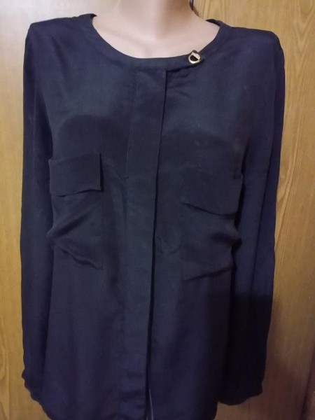Women Massimo Dutti Shirt Navy Knit 38
